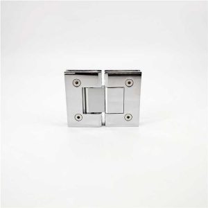 Adjustable design 180 degree glass to glass shower hinges made of brass with chrome finish