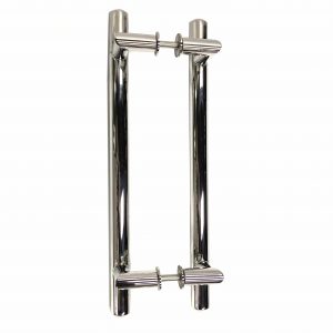 Heavy Duty Grade-304 Stainless Steel Square Commercial Door Handle Entrance Entry Front Door Handle Office Garage Handle Pull Set