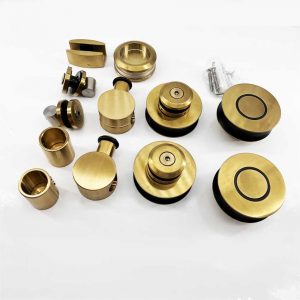 Bathroom Stainless steel frameless golden shower sliding glass door hardware kit