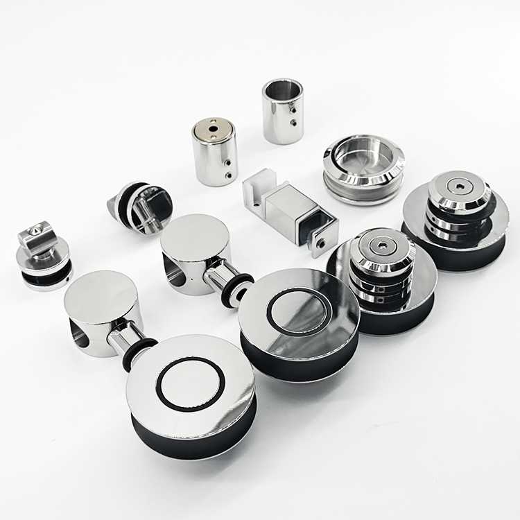 Frameless chrome stainless steel sliding glass shower door track barn shower door chrome/satin hardware