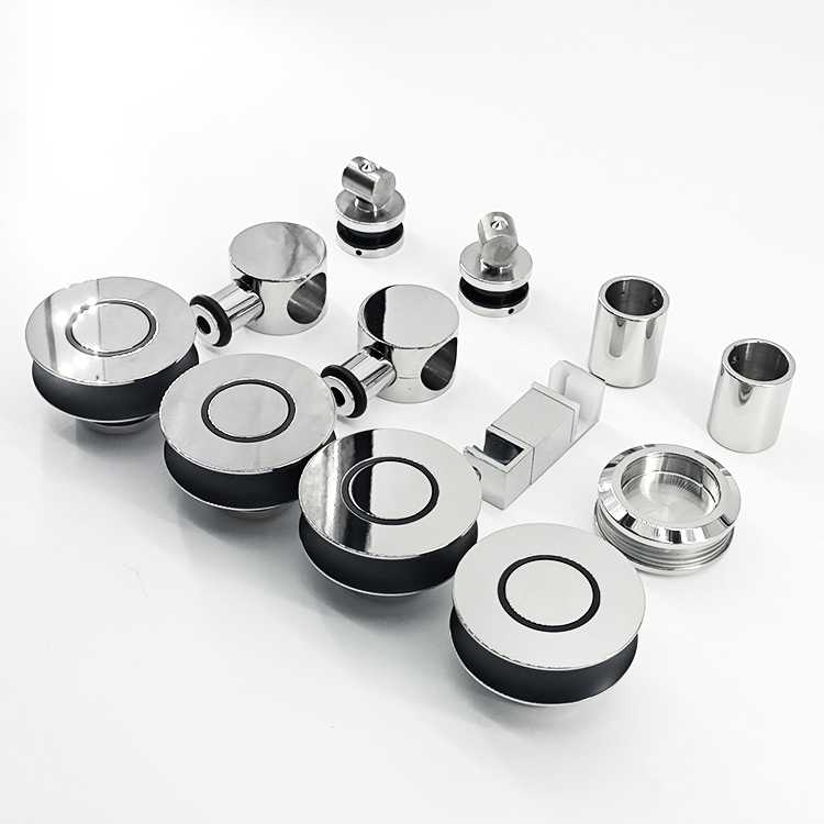 Frameless chrome stainless steel sliding glass shower door track barn shower door chrome/satin hardware - Image 3