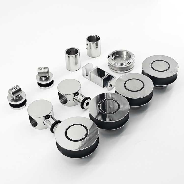 Frameless chrome stainless steel sliding glass shower door track barn shower door chrome/satin hardware - Image 2