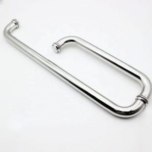 Round Stainless Steel Shower Room Glass Push Pull Handle with Polish Finish
