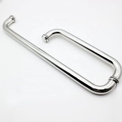 Round Stainless Steel Shower Room Glass Push Pull Handle with Polish Finish