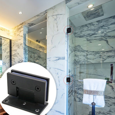 Modern Design Matt Black Stainless Steel 90 Degree Wall Mounted Shower Glass Door Hinge - Image 6