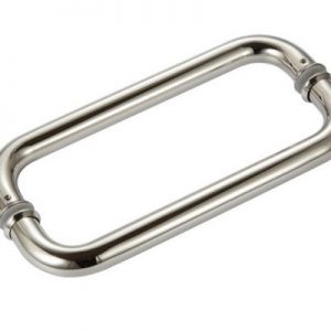 Polished Chrome Finish Glass Door Pull Handle Stainless Steel for Contemporary Style