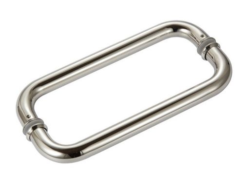 Polished Chrome Finish Glass Door Pull Handle Stainless Steel for Contemporary Style