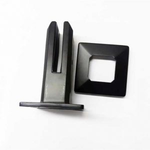 Matt Black Adjustable Glass Square Spigot With 8 Holes in the Base Floor to Glass Railing Pool Fencing Glass Spigot